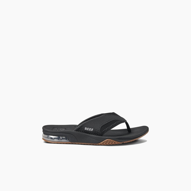 Kids' Reef Fanning Boys Black / Silver | MRPqZMSefCx