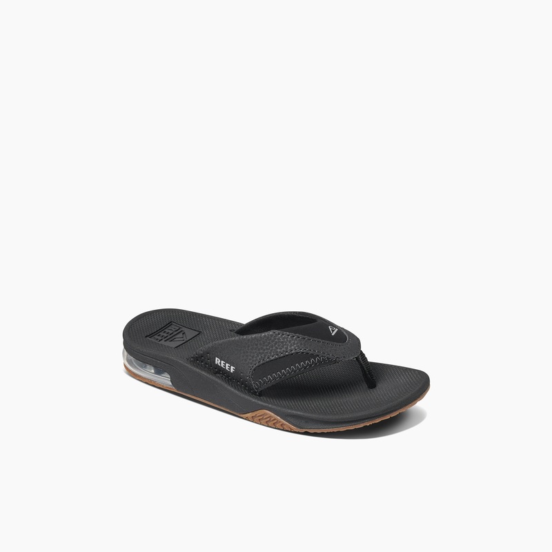 Kids' Reef Fanning Boys Black / Silver | MRPqZMSefCx