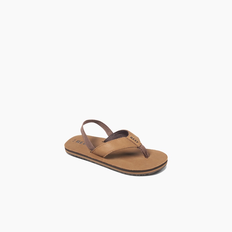 Kids' Reef Little Leather Smoothy Boys Brown | KX3MUmR5KNA