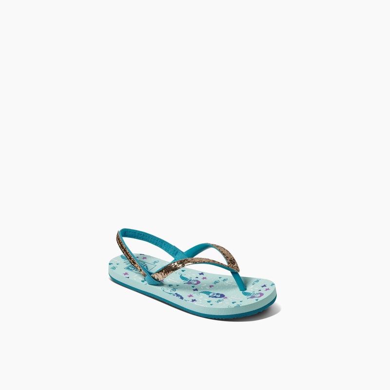 Kids' Reef Little Stargazer Prints Girls Light Turquoise | QEjlPeDjkWP