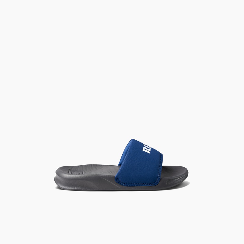 Kids' Reef One Slide Boys Grey / Blue | wEC5vX6J1qW