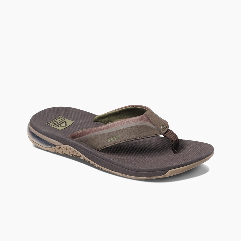 Men's Reef Anchor Flip Flops Brown | 3bH5RLClmse