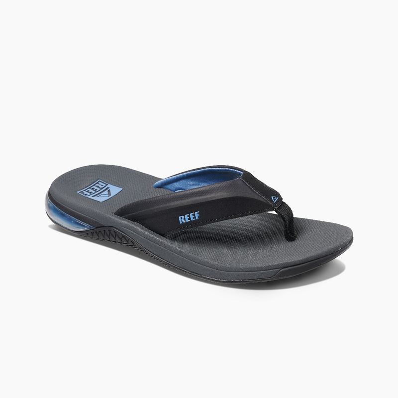 Men's Reef Anchor Flip Flops Grey / Blue | gaKOerZNvJs