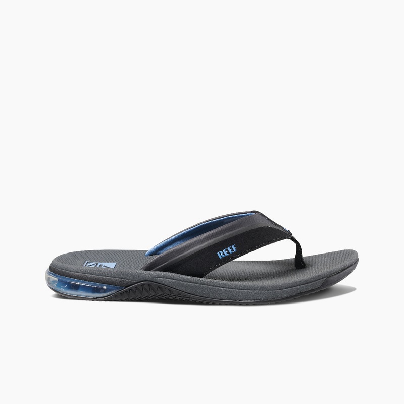 Men's Reef Anchor Flip Flops Grey / Blue | gaKOerZNvJs