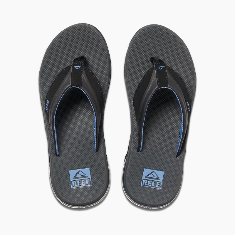 Men\'s Reef Anchor Flip Flops Grey / Blue | gaKOerZNvJs