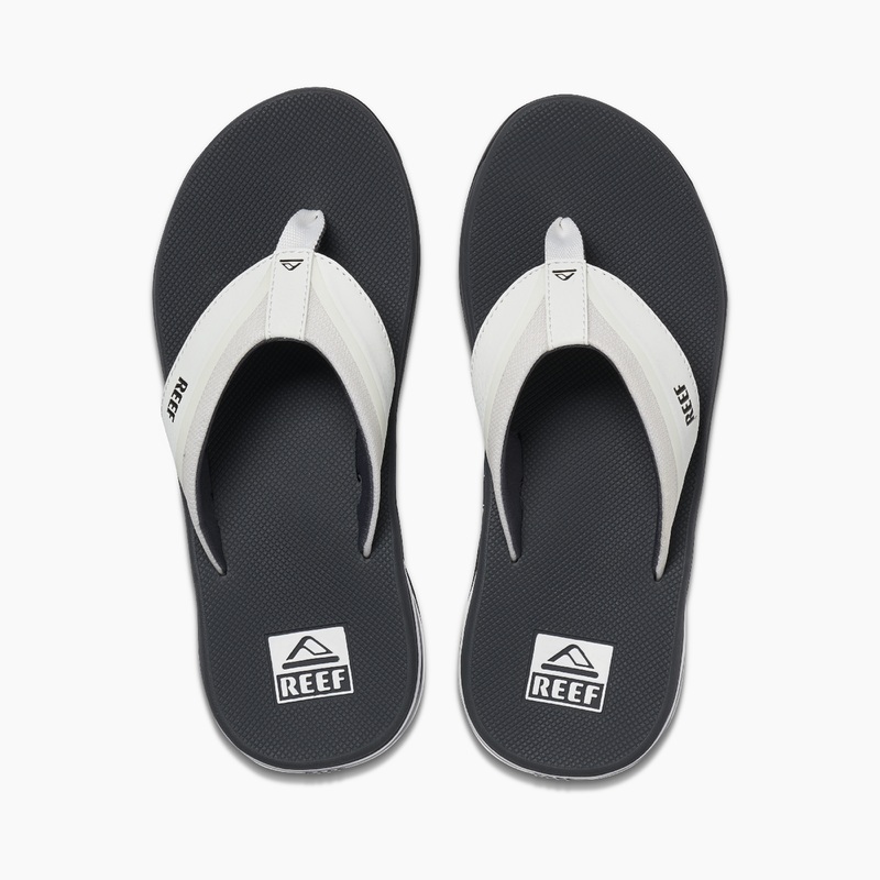 Men\'s Reef Anchor Flip Flops Grey / White | jjOZ7LLtgKB