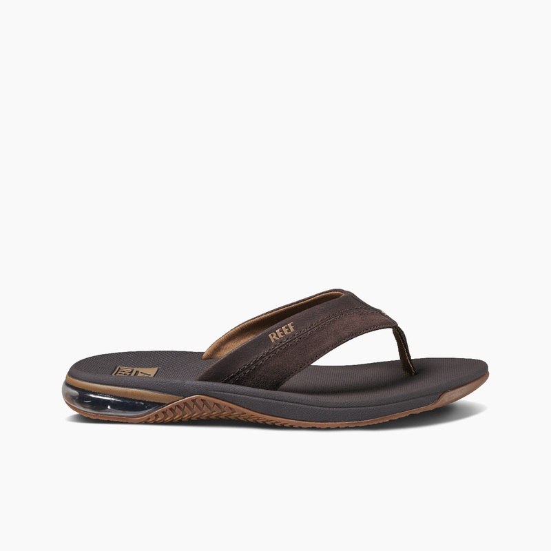 Men's Reef Anchor Le Flip Flops Brown | sH2T2EF6t0e