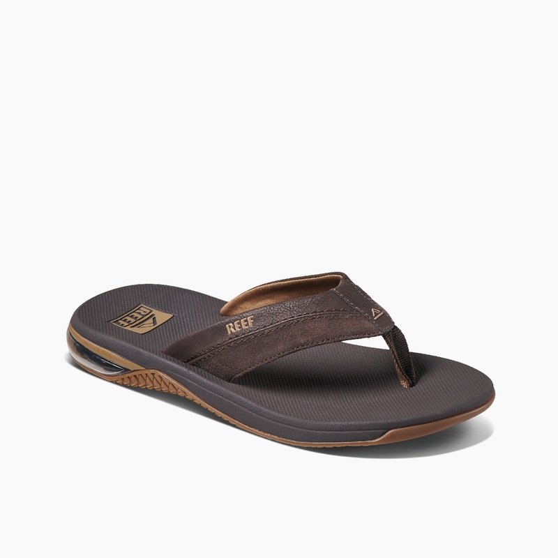 Men\'s Reef Anchor Le Flip Flops Brown | sH2T2EF6t0e