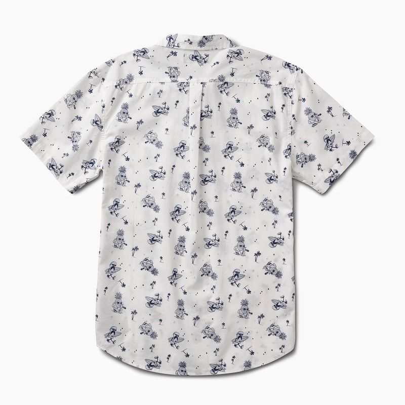 Men's Reef Bliss Nights Shirts White | ObRkVO7k0pS