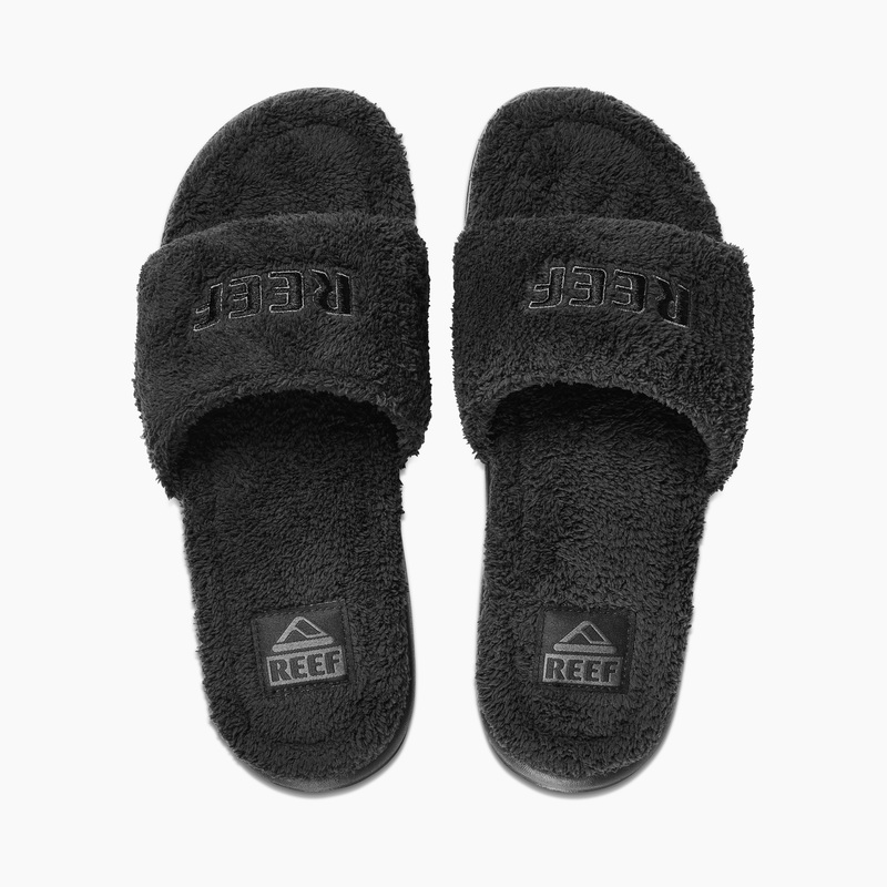 Men\'s Reef Cushion Breeze Slippers Black | xCRrXx146FG