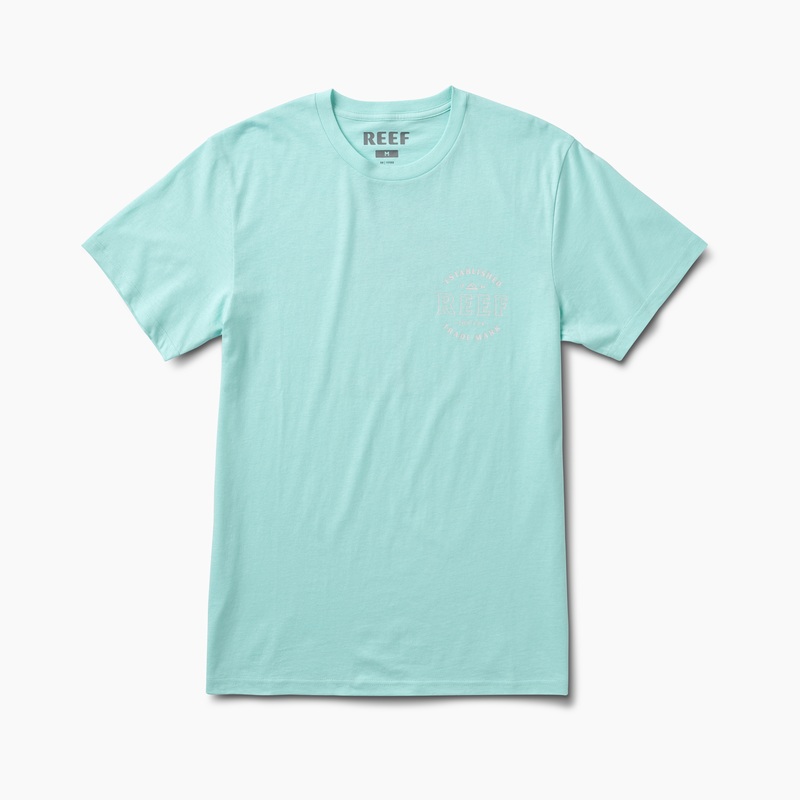 Men's Reef Cushion Court T Shirts Turquoise | bXUvUdmJw57