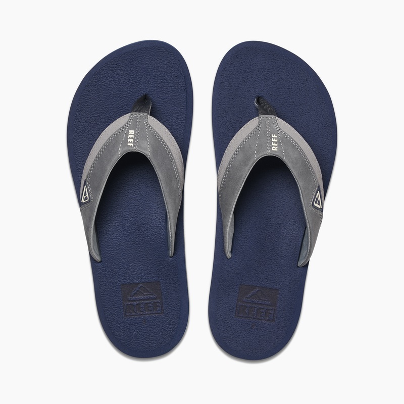 Men's Reef Cushion Dawn Flip Flops Navy / Grey | Nt1F4w7DQiJ