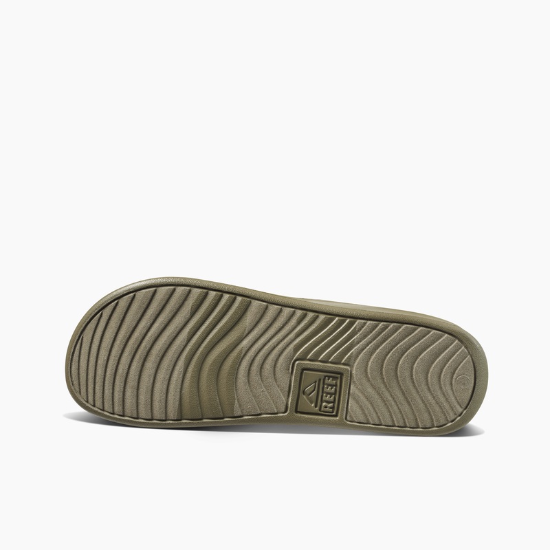 Men's Reef Cushion Luna Slippers Olive | Hz1iRC0PSgx