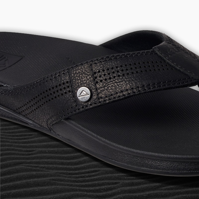 Men's Reef Cushion Lux Flip Flops Black | Z7CrHrWK5wG