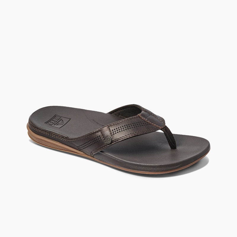 Men's Reef Cushion Lux Flip Flops Brown | aj8DngTUAGW