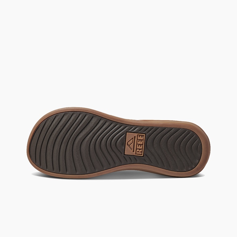 Men's Reef Cushion Lux Flip Flops Brown | aj8DngTUAGW