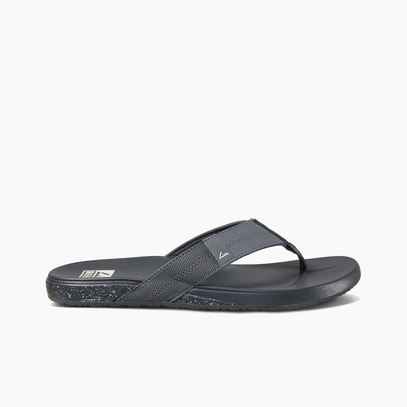 Men's Reef Cushion Phantom Flip Flops Dark Grey | wlYZ1u0JRJL