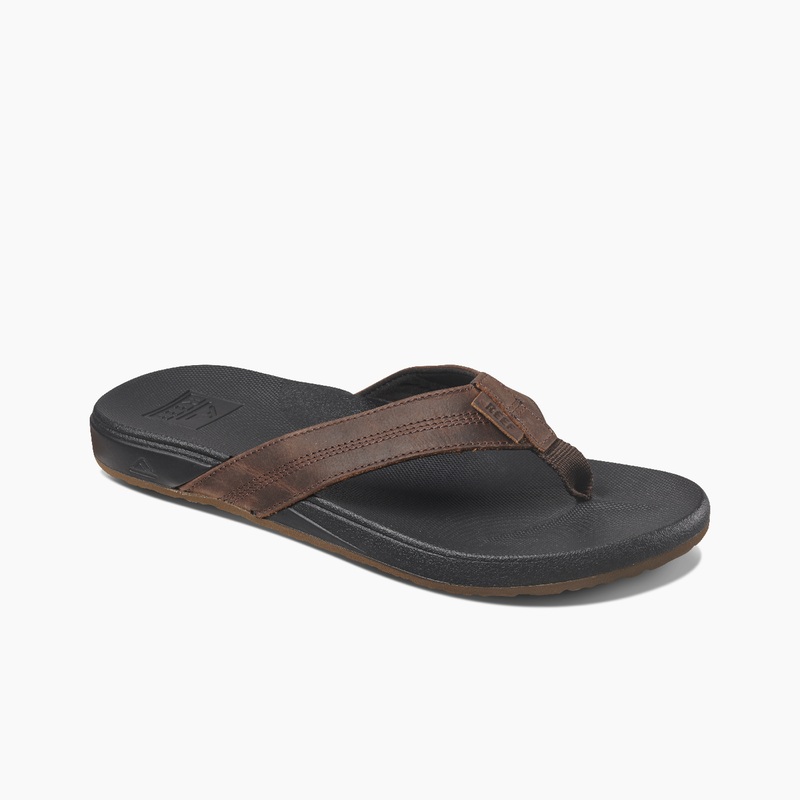 Men's Reef Cushion Phantom Le Flip Flops Black / Brown | rDmcmETifV4