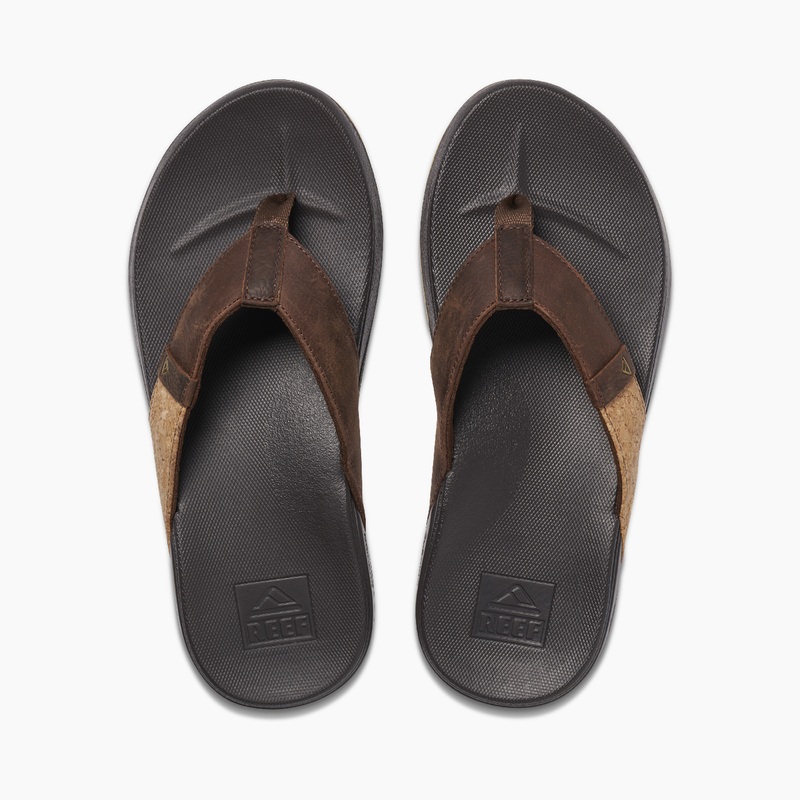 Men's Reef Cushion Phantom Se Flip Flops Brown | 73RmWQ6eYQR