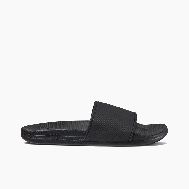 Men's Reef Cushion Scout Slides Black | yx1lzi7bLrj