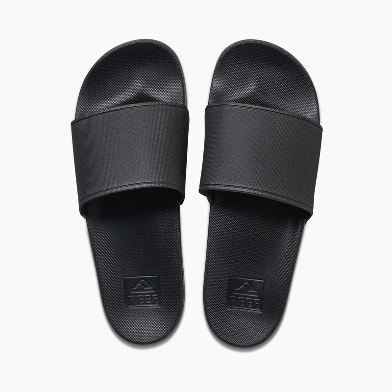 Men\'s Reef Cushion Scout Slides Black | yx1lzi7bLrj