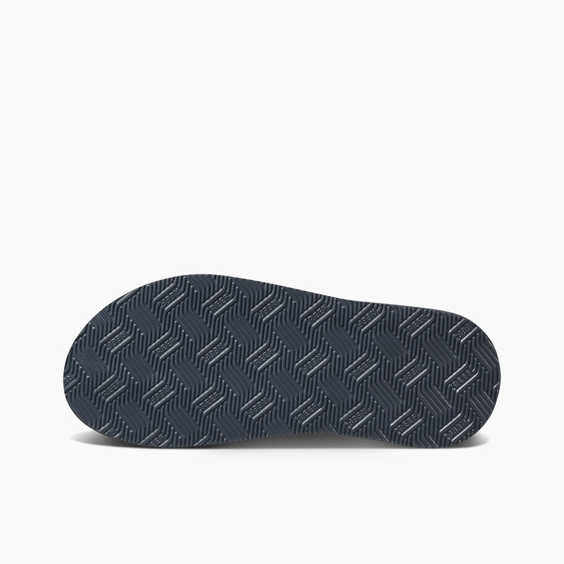 Men's Reef Cushion Spring Flip Flops Black / Grey | AWyhgugAJJN