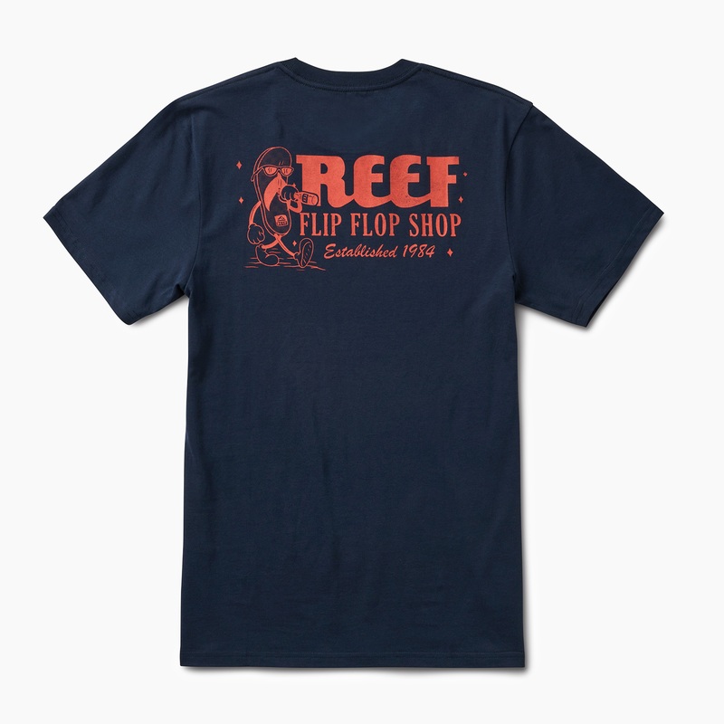 Men's Reef Cushion Stargazer T Shirts Navy | GXATsUacrGi