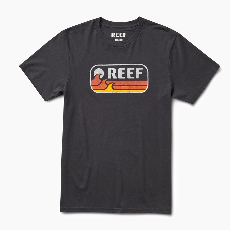 Men\'s Reef Drift Away Le T Shirts Black | OUHhsLHrVx3