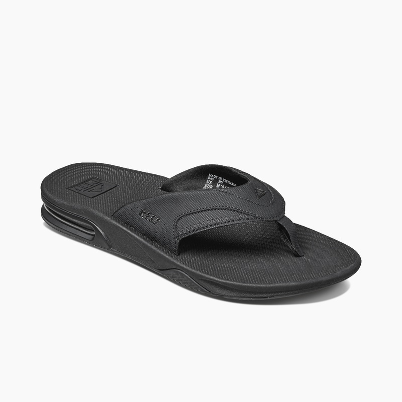 Men's Reef Fanning Flip Flops Black | S7TlDFGhV4e