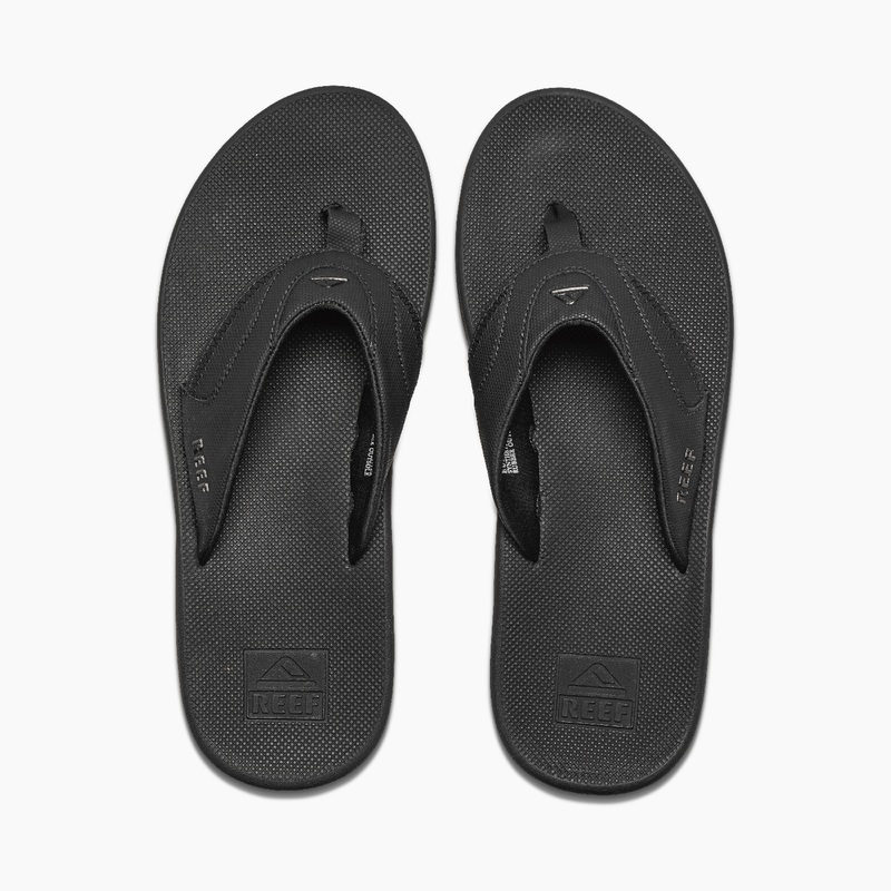 Men\'s Reef Fanning Flip Flops Black | S7TlDFGhV4e