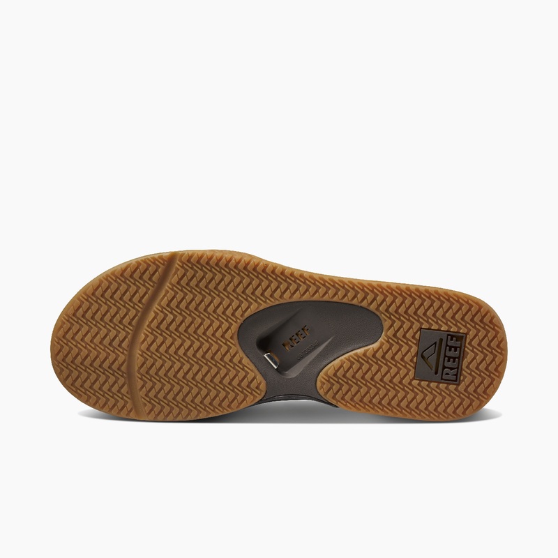 Men's Reef Fanning Flip Flops Brown | CBKBH3WfCu0