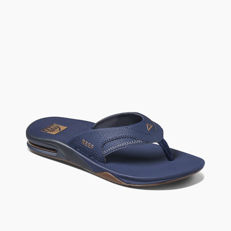 Men's Reef Fanning Flip Flops Deep Blue | r2YvHXTHu5A