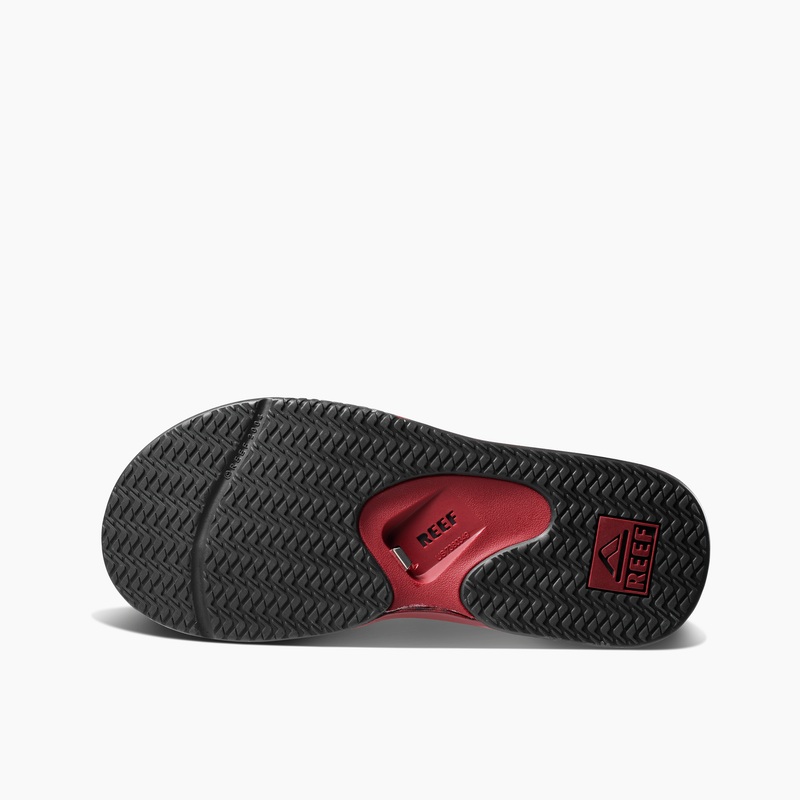 Men's Reef Fanning Flip Flops Red | pXrvI5AC4OJ