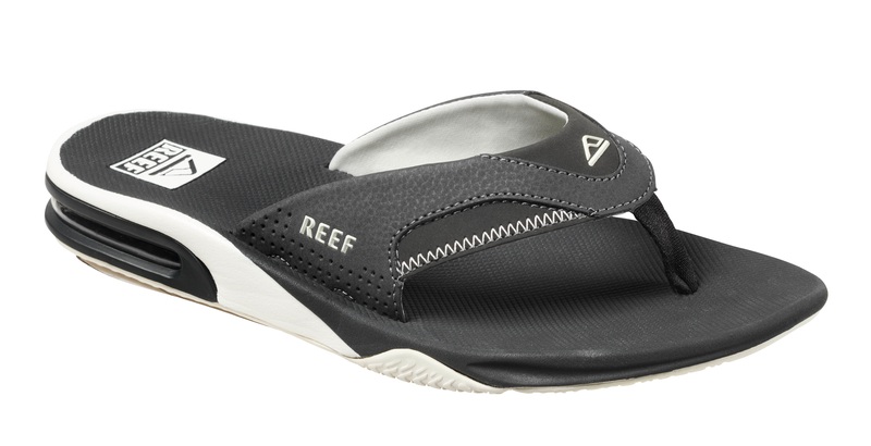 Men's Reef Fanning Flip Flops White | H29saTaEDip