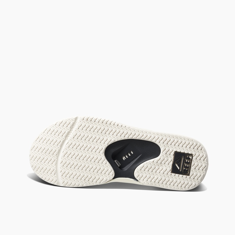 Men's Reef Fanning Flip Flops White | H29saTaEDip