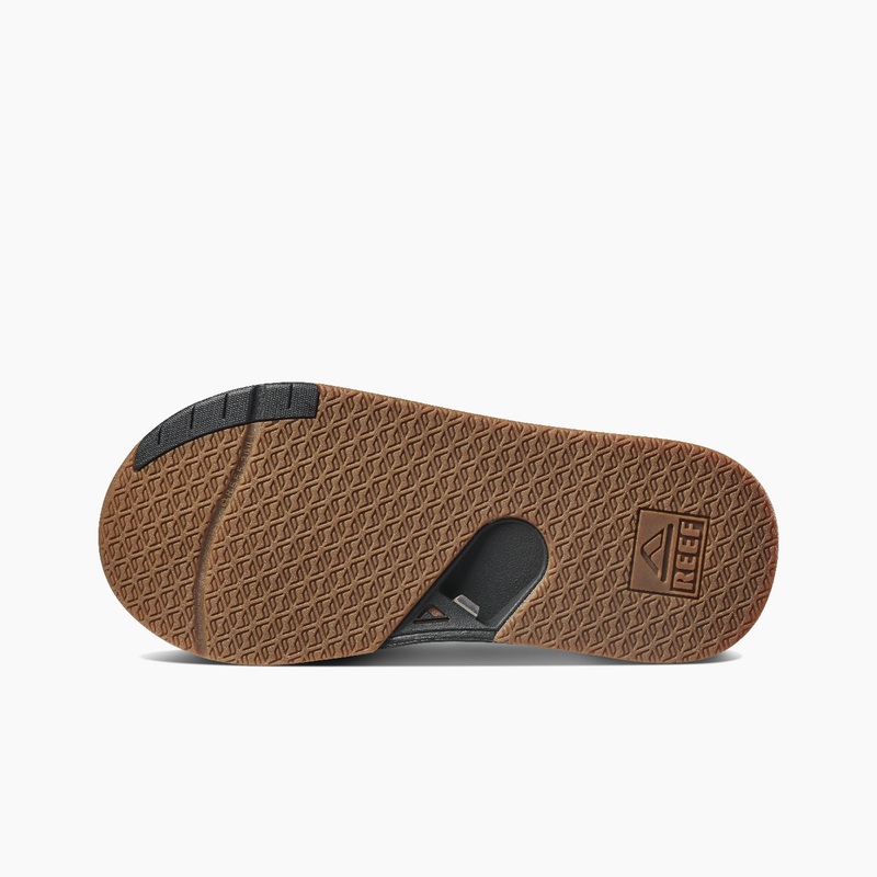 Men's Reef Fanning Low Flip Flops Black | FgzFWrBzMA6