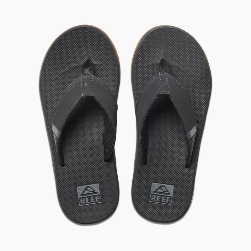 Men\'s Reef Fanning Low Flip Flops Black | FgzFWrBzMA6