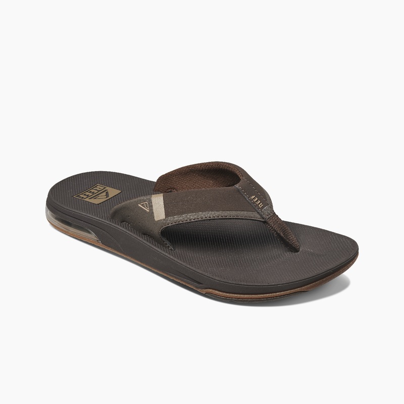 Men's Reef Fanning Low Flip Flops Brown | qjEh3MtGira