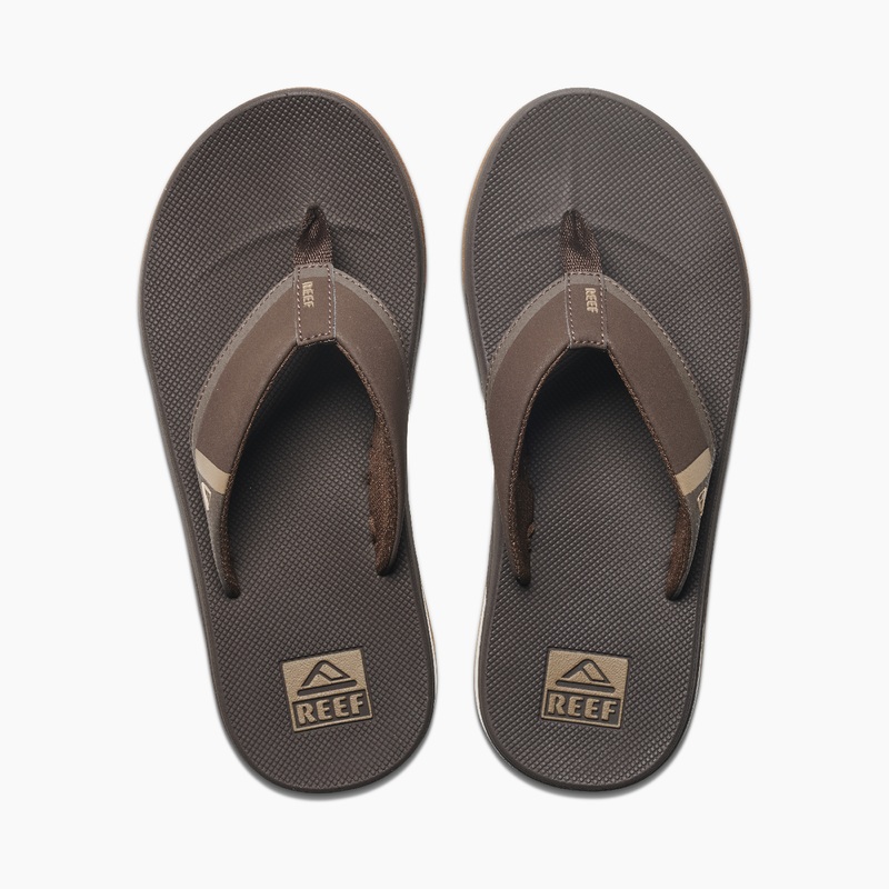 Men\'s Reef Fanning Low Flip Flops Brown | qjEh3MtGira