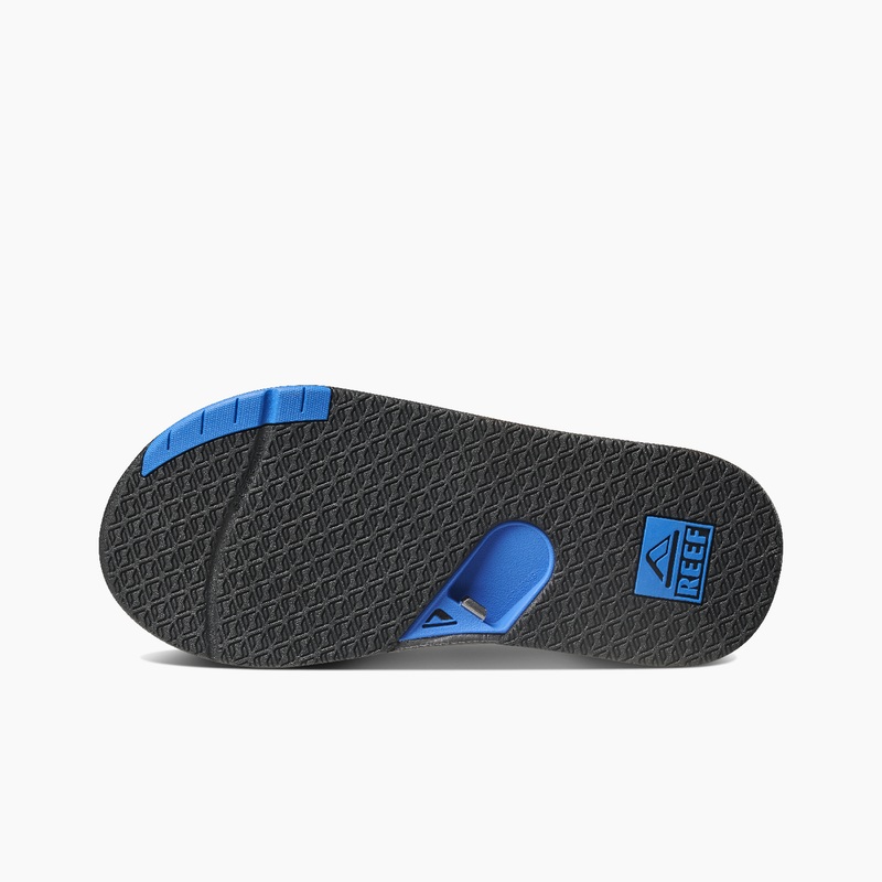 Men's Reef Fanning Low Flip Flops Grey / Blue | IQA1E4YYp1R