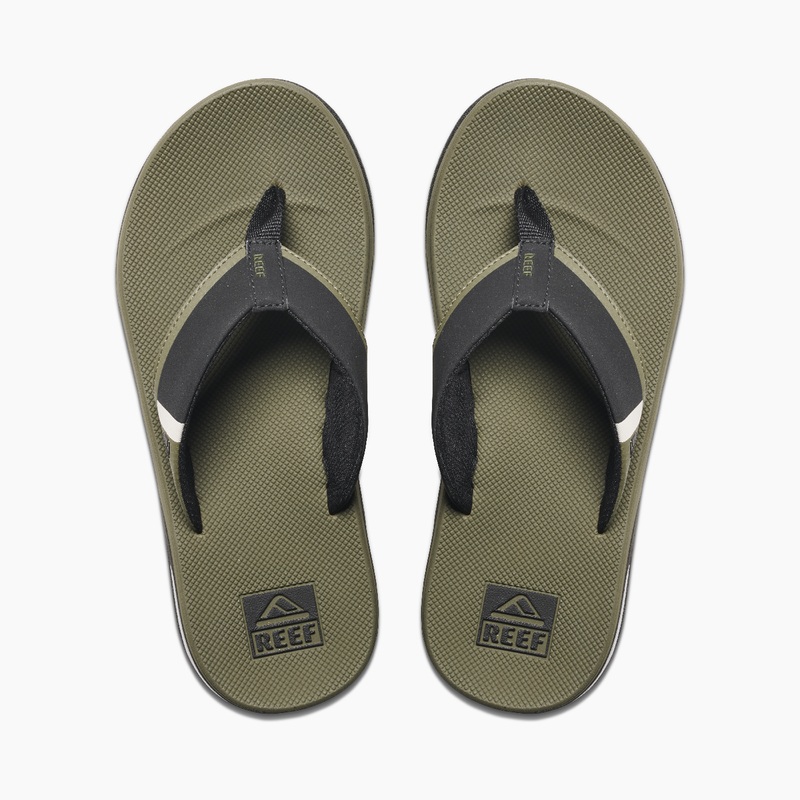 Men\'s Reef Fanning Low Flip Flops Olive | Tq20bjnMz9f