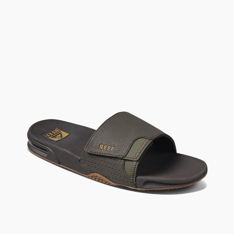 Men's Reef Fanning Slides Brown | Srp53WwDFE6