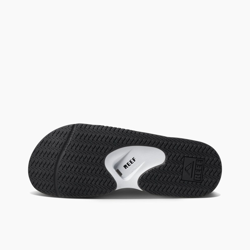 Men's Reef Fanning Slides Grey / White | pReBU87rR3n