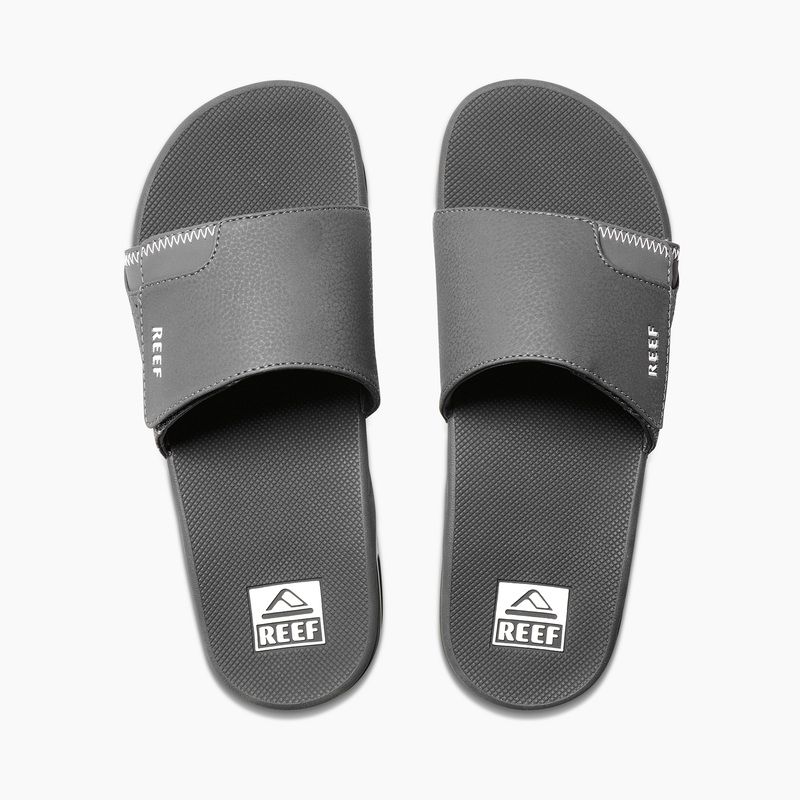 Men\'s Reef Fanning Slides Grey | v4VO3k9x7Al