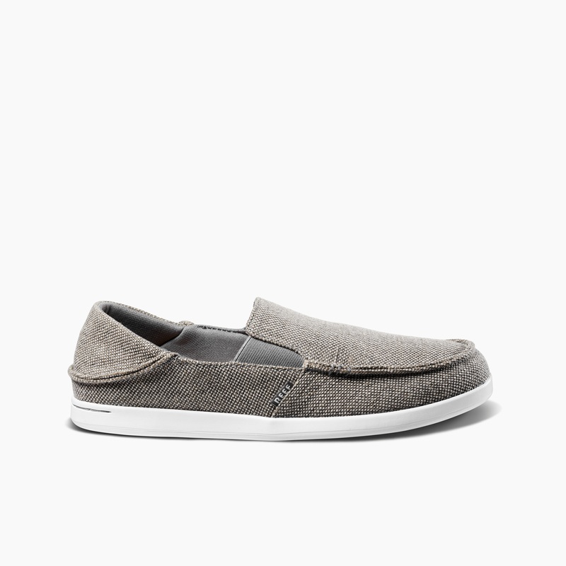 Men's Reef Fanning Sneakers Grey / White | RBhaNr8aG4Y