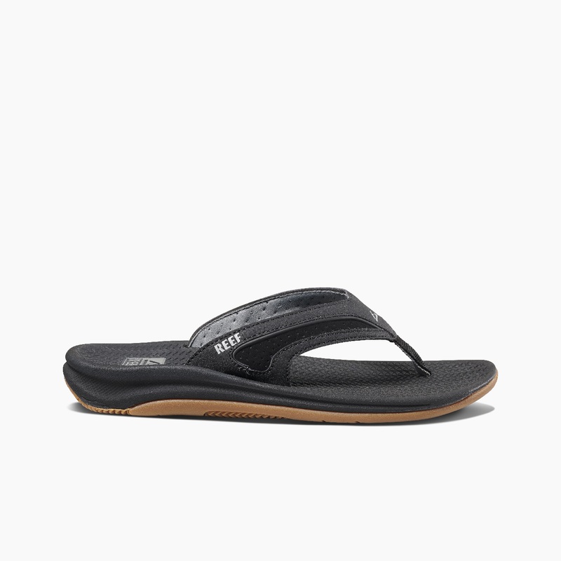 Men's Reef Flex Flip Flops Black / Silver | 8b5hx7oyCm5