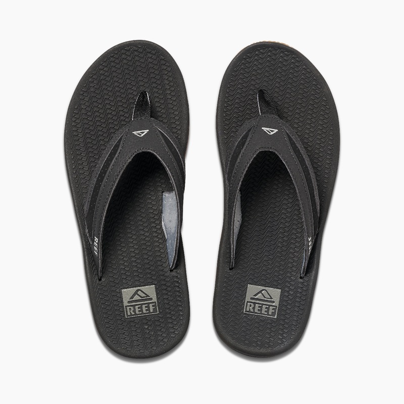 Men\'s Reef Flex Flip Flops Black / Silver | 8b5hx7oyCm5