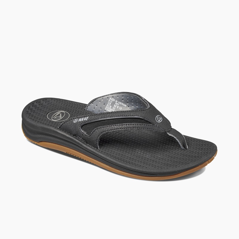 Men's Reef Flex Flip Flops Black / Silver | TKl8T14dfbv