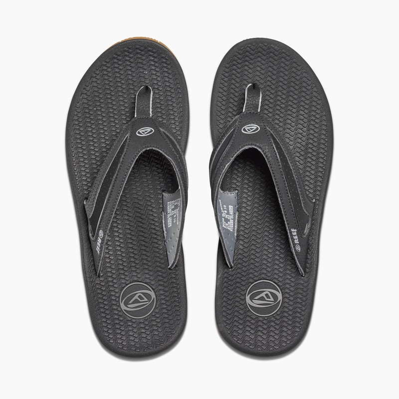 Men\'s Reef Flex Flip Flops Black / Silver | TKl8T14dfbv