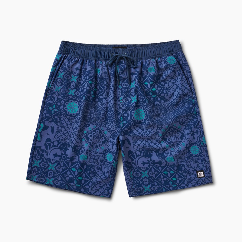 Men\'s Reef Lansford Board Shorts Blue | IP93xlHQAWp